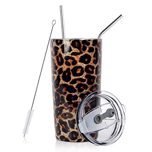 20 oz. Tumbler Double Wall Stainless Steel Vacuum Insulation Travel Mug with Crystal