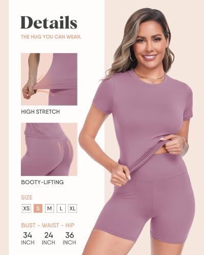 Image of ZOOSIXX Two Piece Workout Sets for Women - Summer Outfits 2 Piece Short Gym Sets Casual Lounge Vacation Matching Clothing