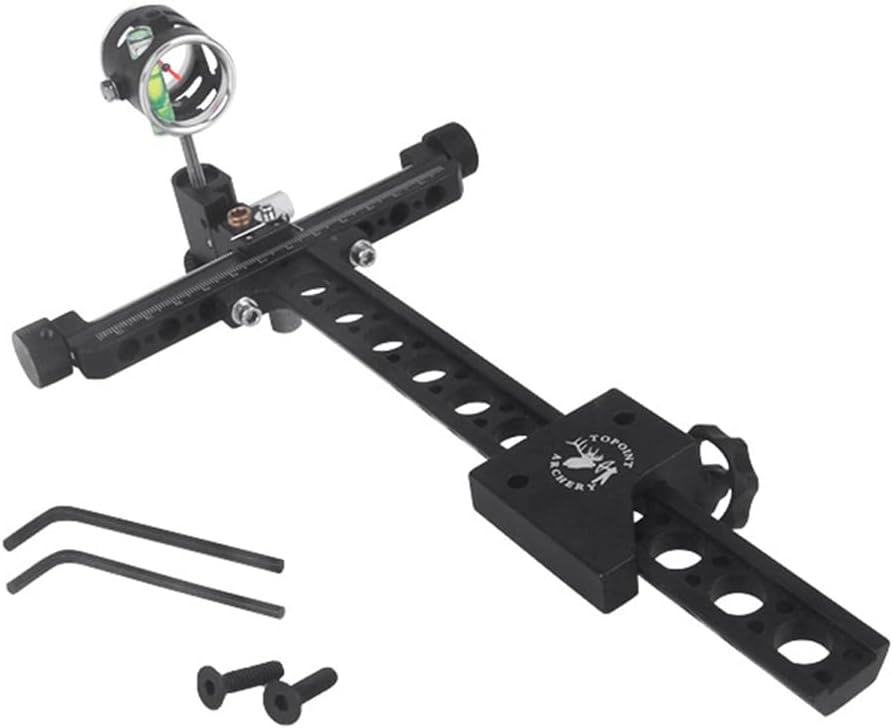 Archery Compound Bow Sight Single Sight Pin with Magnifying Glass Sight
