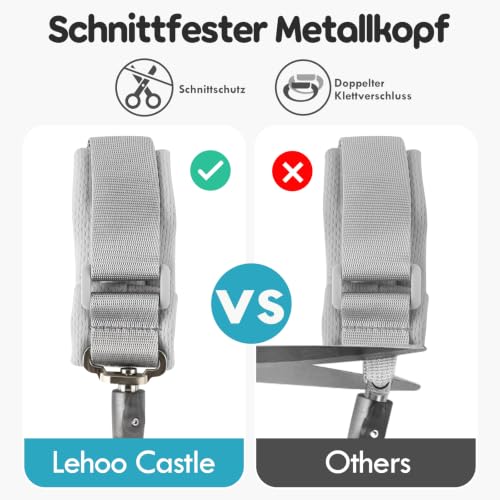Lehoo Castle Kinderleine, 1,5M Sicherheitsleine Kinder, Grau – Ansicht 4