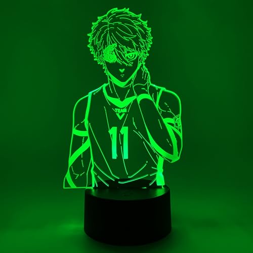 Otaku Lamps Blue Lock - Veilleuse Seishiro Nagi Anime 16 couleurs RVB LED - Cadeau pour Otaku – vue 4