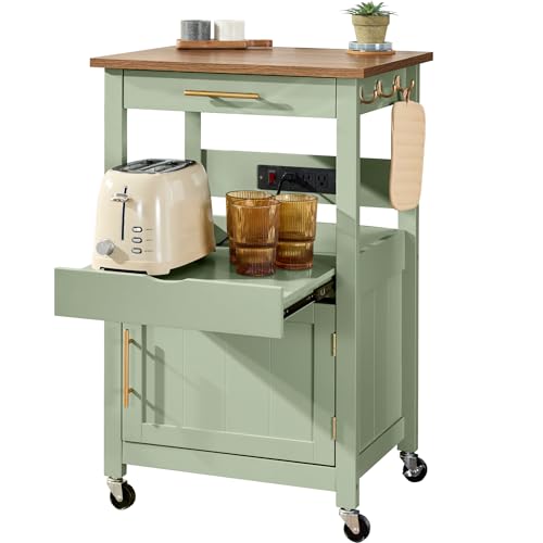 Best Choice Products Rolling Kitchen Island Cart, Single Door Cabinet