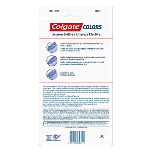 Colgate Escova De Dente Para Família Colors 5 Unid