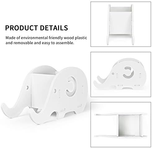 MOKANI Desk Supplies Organiser, Cute Elephant Pencil Holder Multifunctional Office Accessories Desk Decoration with Cell Phone Stand Office Supplies Desk Decor Organiser Christmas Gifts
