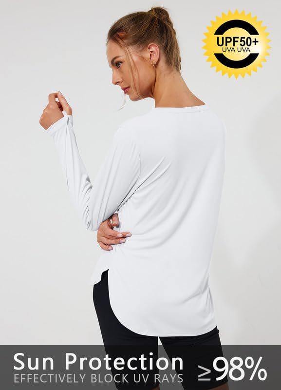 Women's Sun Protection Shirts UV SPF UPF 50+ Long Sleeve Rash Guard Hiking Running Quick Dry Lightweight2