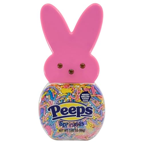 Peeps Easter Bunny Marshmallow Flavored Multicolor Sprinkles Mix, Peeps Bunny