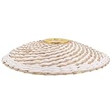 Didiseaon Pantalla de Lámpara de Techo Pequeña de Papel Tejida Retro Casquillo E27, Color 2 Beige, Diámetro 35 Cm, para Lámparas Vintage y Decoración de Hogar, Restaurantes y Hoteles