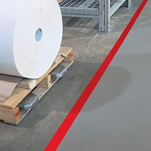 INCOM Manufacturing: PVC Vinyl Safety Aisle/Pipe Marking Conformable Durable Color Coding Abrasion Resistant Tape, 3 inch x 108 ft, Safety Red - Ideal for Walls, Floors, Equipment