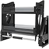 2 Tier Pull Down Cabinet Organizer, 24 Inch Pull-Down Shelf Kitchen Cabinet Drop Down Sliding Shelf Lift Inner Space Saving Wall Mounted for Kitchen Upper Cabinet, Black