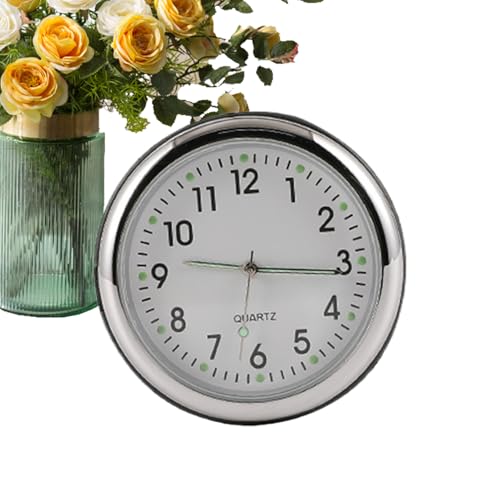 GkgWuxf 車用ダッシュボード時計 | 接着式車内温度計,夜光機能付き エアベント時計 自動車 RV トラック SUV 家庭用