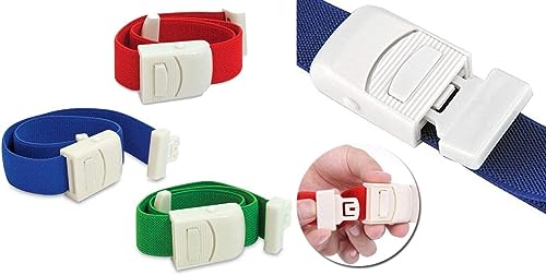 Image of DESCO Surgical Tourniquet Elastic Belt for Blood Collection with Plastic Buckle Pack of 1 (Blue)