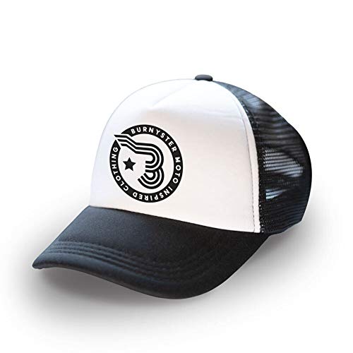 Casquette trucker noire et blanche à écusson pour masquer les cheveux rebelles