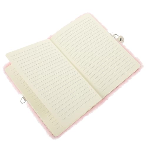 Hemobllo Cuaderno de Peluche para Niñas con Candado Diario de Unicornio Rosa Libreta Suave y Portátil para Escribir y Dibujar Regalo para Estudiantes