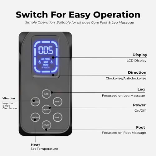 Image of 91 Durafit Electric Foot Massagers For Pain Relief | Foot and Calf Massager | 4 types of Foot Massage Shiatsu, Rolling, Deep Kneading, Mild Heat-Warm Therapy for Relaxation & Vibration|Powerful BLDC Motor Without Noise| Improves Blood Circulation | Calf, Foot, Sole Relaxation | Perfect For Gifting