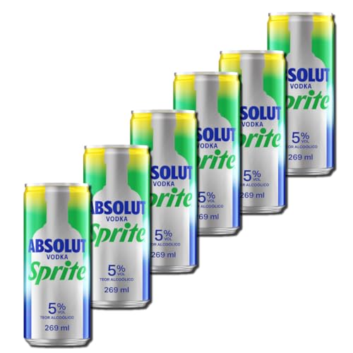Pack Bebida Mista Alcoólica Absolut Vodka Sprite - 6 unidades de ...