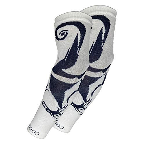 Image of Cotson White Tattoo Cotton Arm Sleeves for Men Women Sun Protection (Pack of 1 Pair)