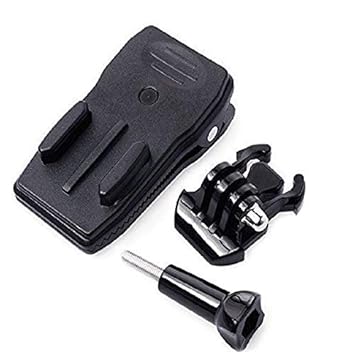 Action Pro 360 Degree Rotating Backpack Bag Hat Clip Clamp Accessories for GoPro Hero 2018/7/6/5/4/3 Plus/3 SJCAM Xiaomi Yi Cameras