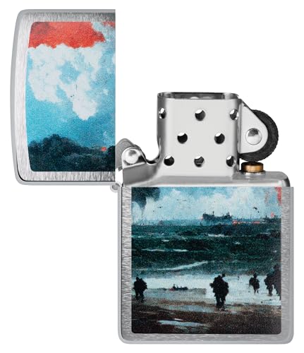 Encendedor Zippo Clásico D-Day Landing Plateado miniatura 4