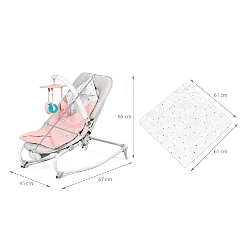 Kinderkraft Wipstoeltje FELIO, wipstoel voor baby's, sitter, schommelstoel, wiegje, opvouwbaar, liggende positie, met… - Afbeelding 7
