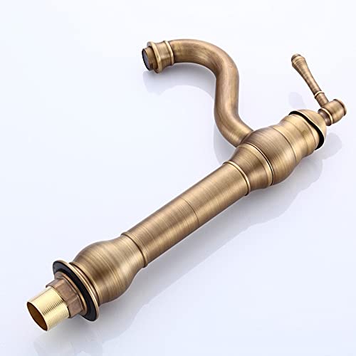 Robinet de lavabo finition bronze en laiton durable et mitigeur haut de gamme