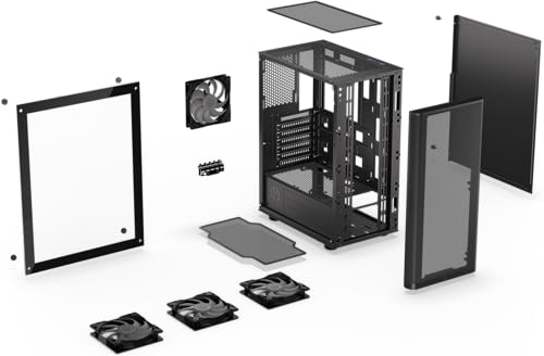 Gabinete para PC ENDORFY Ventum 200 ARGB - Torre Media ATX con panel de vidrio templado, iluminación ARGB y 4 ventiladores preinstalados miniatura 7