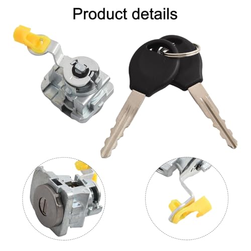 Cilindro de bloqueo izquierdo plateado de metal H0601-JM00A para Rogue 7