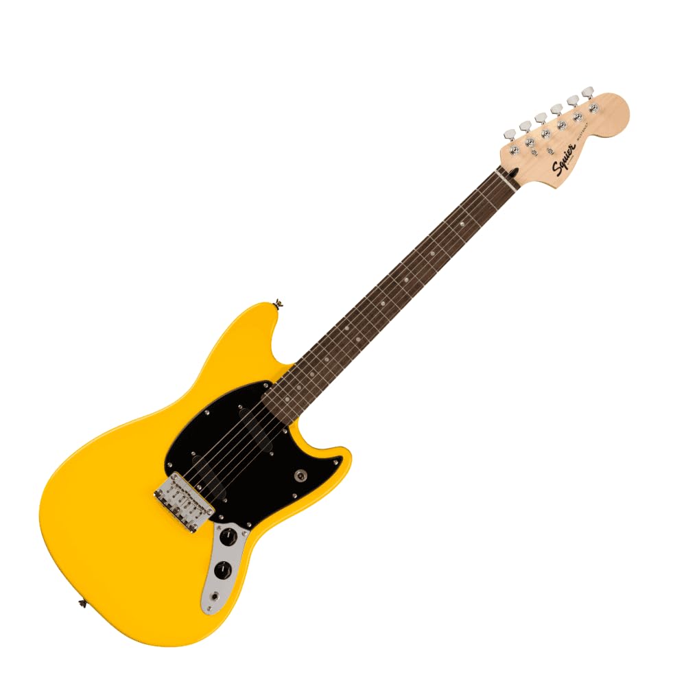 Squier FSR Sonic Mustang Electric Guitar, Graffiti Yellow