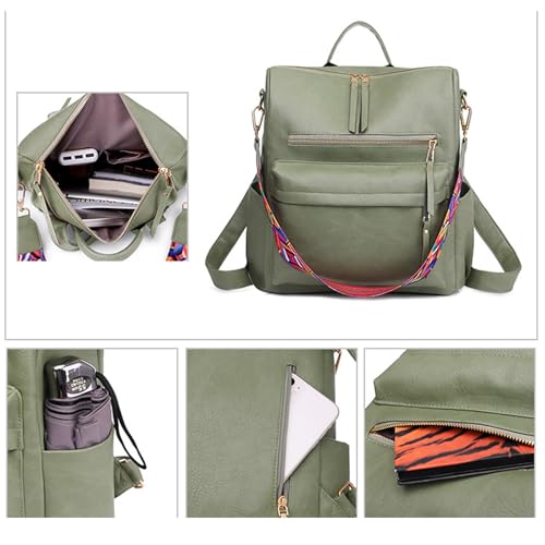 Image of Women's Fashion Backpack Purse for Women Leather Multipurpose Design Ladies Shoulder Bag Travel bag Satchel Handbags