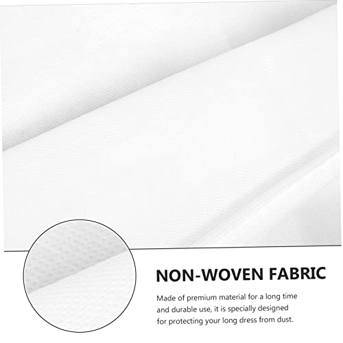 Healifty Thickened Wedding Dress Garment Bag Reusable Dust Cover for Long Dresses Transparent Storage Pouch Non Woven for Home Wardrobe Organization3