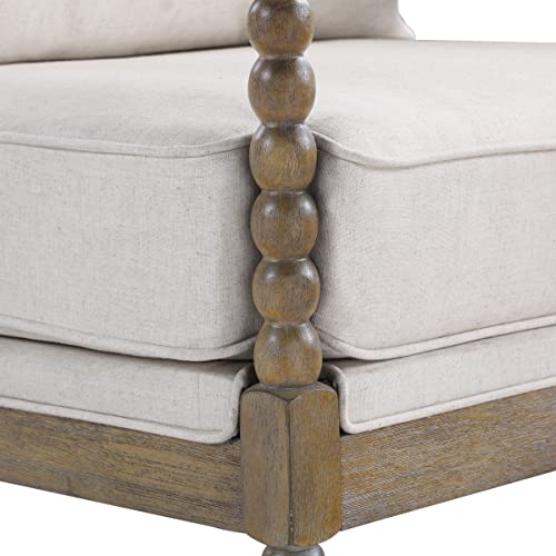 Sillón clásico enrollado beige miniatura 7