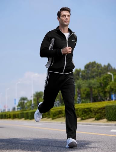 Image of TBMPOY Men's Tracksuit Athletic Sports Casual Full Zip Sweatsuit