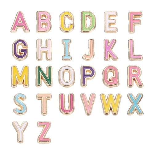 Breloques lettres alphabet en émail pour fabrication bijoux colliers boucles d'oreilles DIY