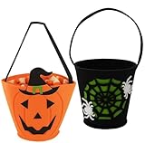 NieYat Halloween Tasche - Beutel zum Sammeln von Süßigkeiten - Sammeltasche aus Filz - Geschenktasche mit kinderfreundlichen Gruselmotiven