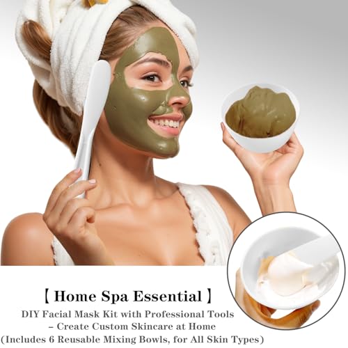Set de 9 piezas cuencos de silicona para mascarilla facial miniatura 3