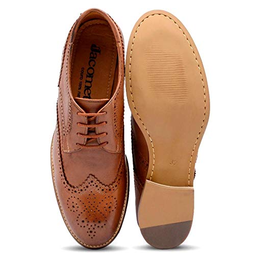 Sapato Oxford Jacometti Derby Couro Feminino Bico Redondo Caramelo 39