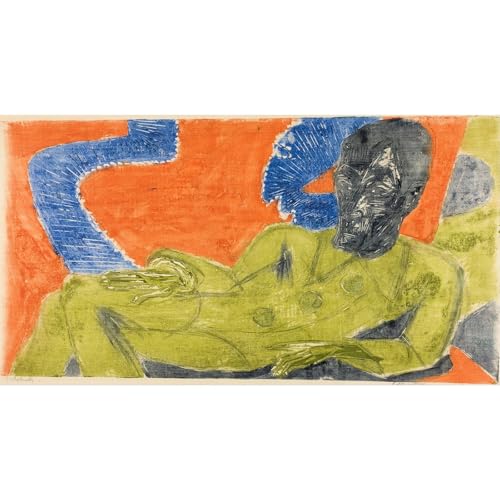 Portrait d'Otto Kirchner reproduction d'art giclée sur toile