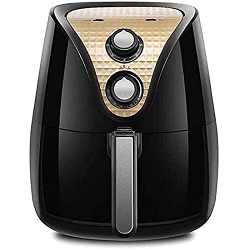 Freidora De Aire para Uso Doméstico 3.5L Freidora De Aire – Capacidad Extra Grande, Olla Eléctrica De Aire Caliente De 1230 Vatios, Control De Perilla, Folleto De Recetas De Bonificación Estético Y P