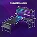 AODK L Shaped Gaming Desk with Led Lights, 51 Inch Reversible Gaming Computer Desk with Display Shelves, PC Gamer Desk Gamer Table with Storage Bag, L Desk for Game, Black