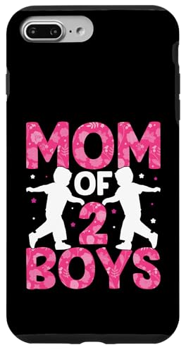 Mom Of Two Boys ̓ Ƒq ̌t X}zP[X iPhone 7 Plus/8 Plus p