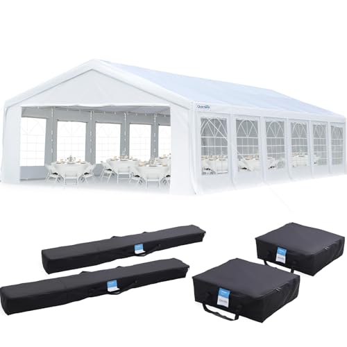 Quictent 20x40ft Party Tent Heavy Duty Outdoor Gazebo White Wedding