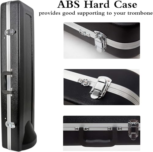 image for EASTROCK Bb Tenor Slide Trombone, B Flat Brass Plated Trombone Instrum