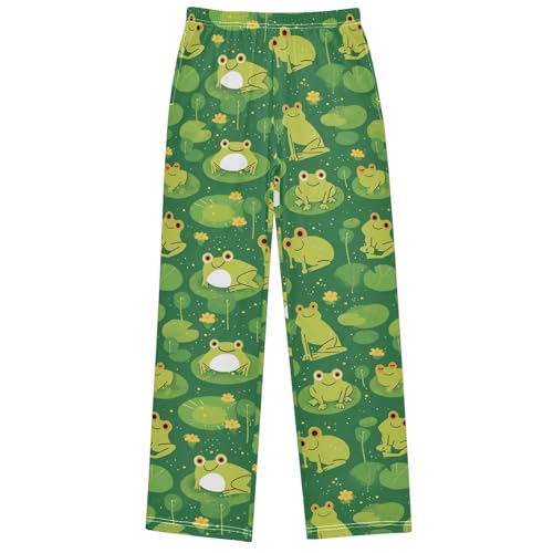 Boy's Pants Abstract Frog Painting Jogger Pants Elastic Waist Long Bottoms Trousers with Pockets 6-14 Years
