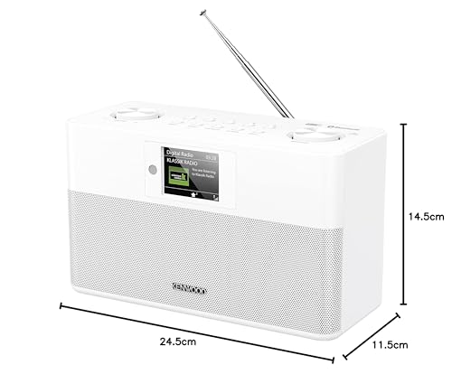 Kenwood CR-ST80DAB-W Stereo-Kompaktradio (2 x 10 W RMS, Bassreflex Lautsprecher DAB+, UKW,...