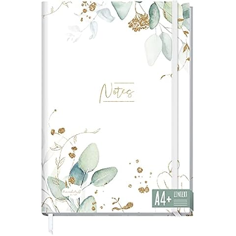 Häfft Notizbuch liniert A4+ mit Gummiband 156 Seiten Cover