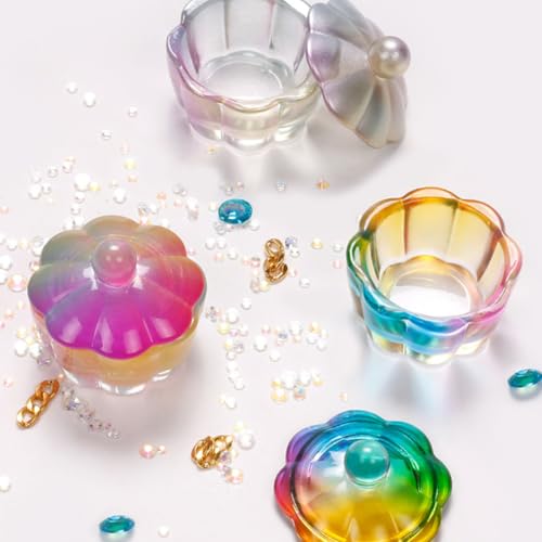Set 3pz Vasos Manicura Multiusos con Tapa Decorativo miniatura 4