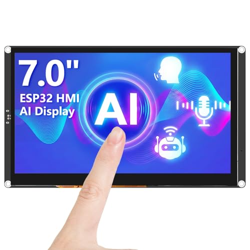 Image of ELECROW ESP32 Display 800x480, 7 inch HMI Advanced ESP32 IPS Touch Display, Support AI Speech Interaction, 32-Bit LX7 Dual-Core Processor, Up to 240MHz, Compatible with Arduino, ESP-IDF and LVGL