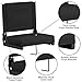 Flash Furniture Grandstand Portable Stadium Seat for Bleachers or Benches, Folding Padded Stadium Chair with Carrying Handle, 500 lb. Weight Capacity, Black