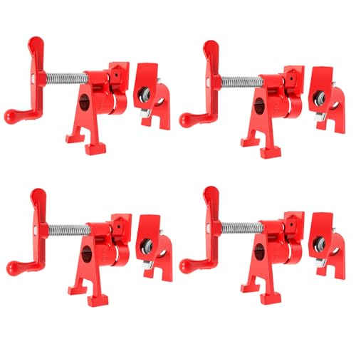 Ensemble de 4 serre-joints à vis en métal de 3/4 - Colliers de serrage pour tuyau - Serre-tubes - Serre-joints à bois - BRRIDE