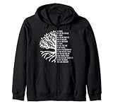Viking Tree of Life with Viking Prayer Zip Hoodie