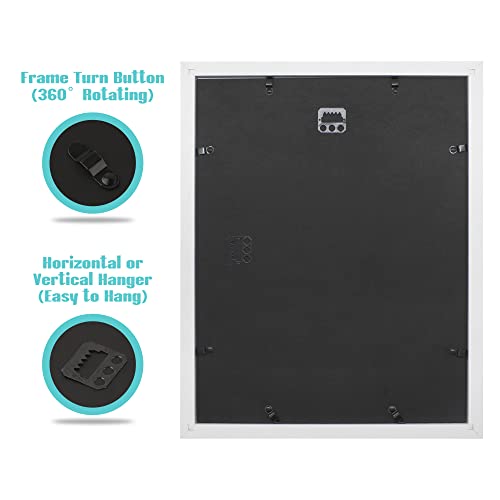 Frametory, 11X14 Picture Frame - Made To Display Pictures 8X10 With Mat Or 11X14 Without Mat - Wide Molding - Pre-Installed Wall Mounting Hardware (White, 1 Pack) #TOP7